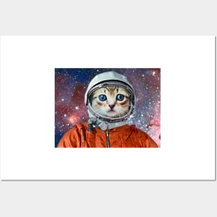 Astronaut cat Posters and Art